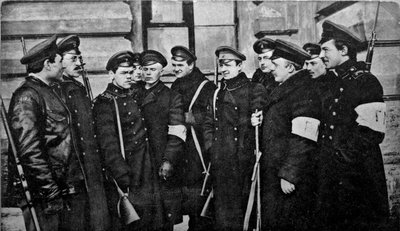 Revolutionäre Studenten nach der Februarrevolution, Russland, 1917 von Unbekannt
