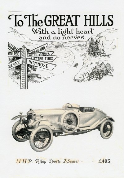 Riley MPH 2-Sitzer Sportwagen, ca. 1920er Jahre von Unbekannt