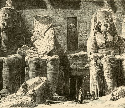 Felsentempel in Abousimbel, 1890 von Unbekannt