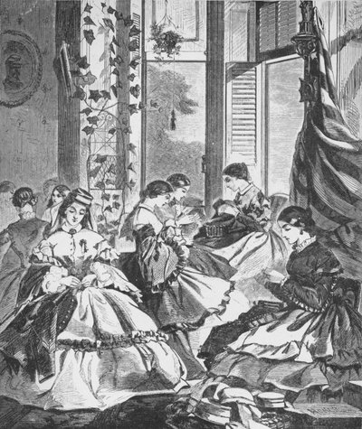Rolle der Frauen im Krieg, 1861, 1938 von Unbekannt