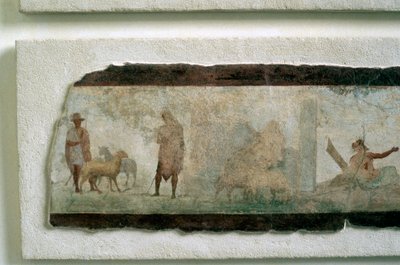 Römische Bauern mit Schafen von Unbekannt