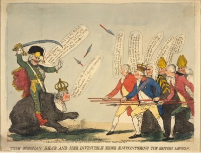 Russischer Bär und ihr unbesiegbarer Reiter, 1791 von Unbekannt