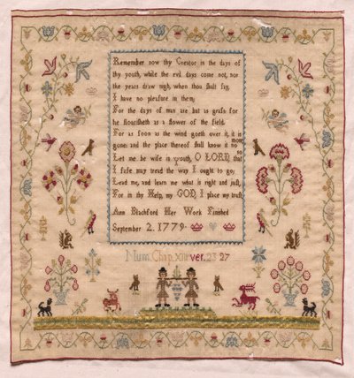 Stickerei, 1779 von Unbekannt