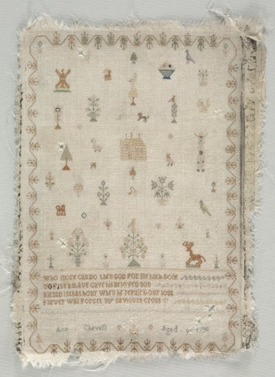 Stickerei, 1798 von Unbekannt
