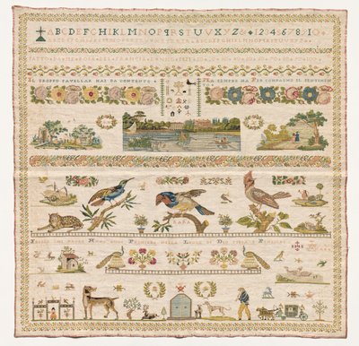 Stickerei, 1821 von Unbekannt