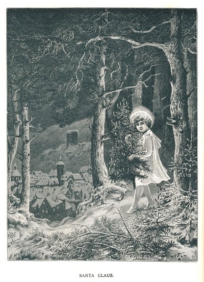 Weihnachtsmann. Illustration aus dem Strand Magazine Januar-Juni 1891 von Unbekannt