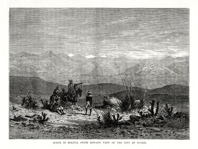 Szene in Bolivien, 1877 von Unbekannt