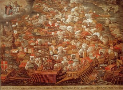 Seeschlacht bei Lepanto 1571 von Unbekannt