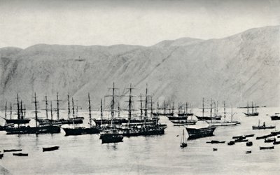 Schiff wartet auf Ladungen von Salpeter in Iquique, 1911 von Unbekannt