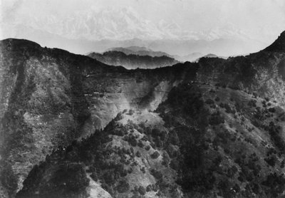 Schnee auf dem Himalaya, aufgenommen von Chakrata, 1917 von Unbekannt