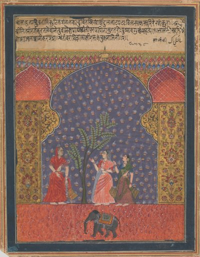 Solanki Raga, Folio aus einem Ragamala, ca. 1590 von Unbekannt
