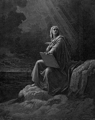 St. Johannes auf Patmos von Unbekannt