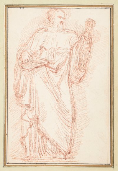 Stehende männliche Figur mit Buch von Unbekannt