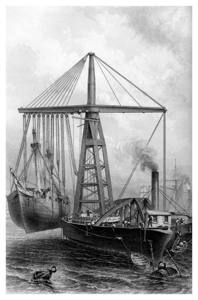 Dampfkran, 1866 von Unbekannt
