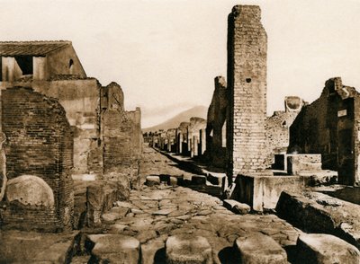 Strada Stabiana, Pompeji, Italien, um 1900er von Unbekannt