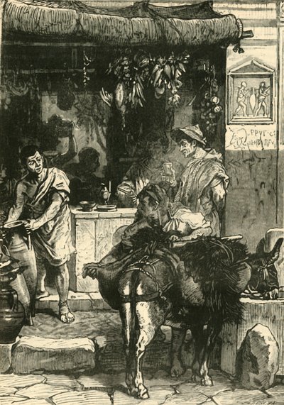 Straßenszene in Pompeji, 1890 von Unbekannt