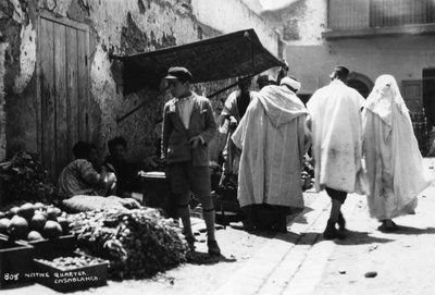 Straßenszene, Casablanca, Marokko, um 1920er-1930er von Unbekannt