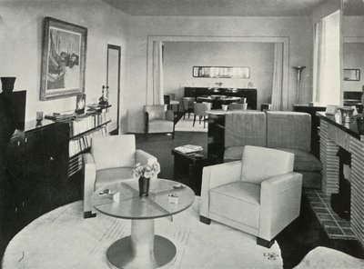 Studio und Esszimmer im Haus in Brüssel, 1937 von Unbekannt