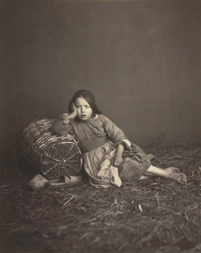 Studie eines jungen Bauernmädchens, um 1860 von Unbekannt