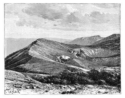Gipfel des Mount Irazu, Costa Rica, ca. 1890 von Unbekannt