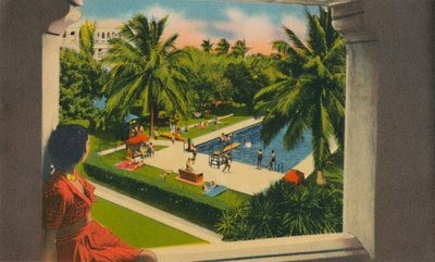 Schwimmbad, Hotel Del Prado, Barranquilla, ca. 1940er Jahre von Unbekannt