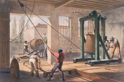 Telegrafendraht bei den Greenwich-Werken, ca. 1865 von Unbekannt