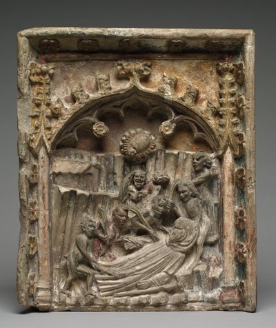 Versuchung des heiligen Antonius von Ägypten, ca. 1400er Jahre von Unbekannt