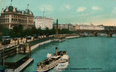 Thames Embankment, London, ca. 1910 von Unbekannt