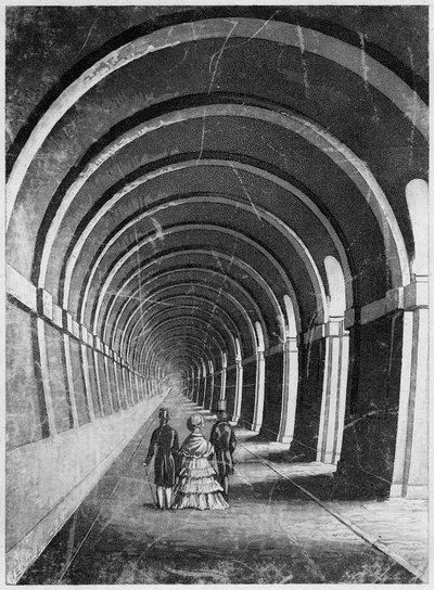 Thames-Tunnel, London, Mitte des 19. Jahrhunderts von Unbekannt