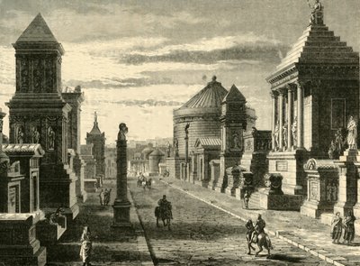 Die Appianische Straße in Rom restauriert von Unbekannt