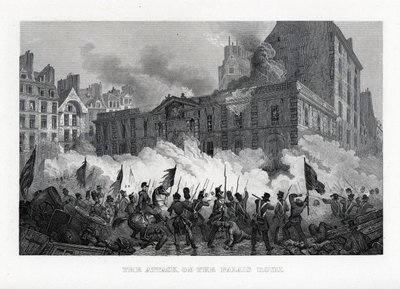 Der Angriff auf den Palast Royal, 1882 von Unbekannt