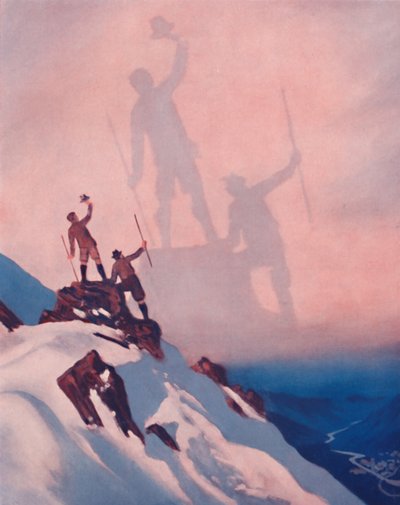 Das Ehrfurchtgebietende Gespenst des Brocken, 1935 von Unbekannt