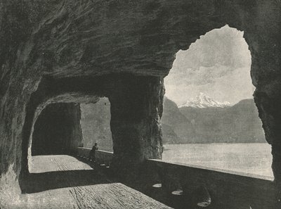 Die Axenstraße, nahe Flüelen, Schweiz, 1895 von Unbekannt