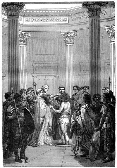 Die Taufe von Clovis, 496 1882-1884 von Unbekannt