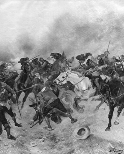 Die Schlacht von Marston Moor, 1644 von Unbekannt