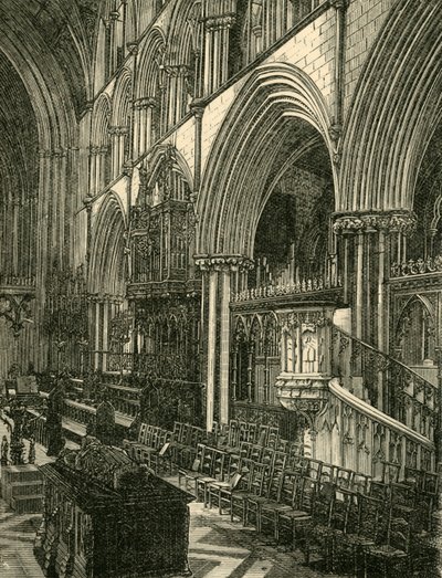 Der Chor der Worcester Kathedrale, 1898 von Unbekannt