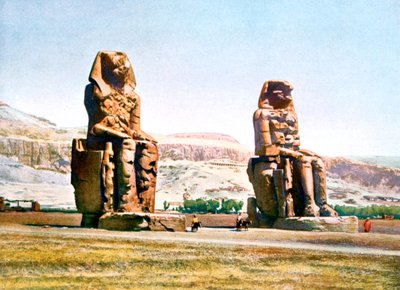 Die Kolosse von Memnon, Ägypten, 20. Jahrhundert von Unbekannt