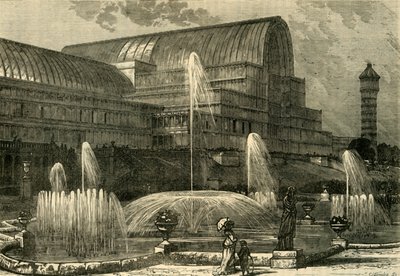 Der Kristallpalast, von Süden, um 1878 von Unbekannt