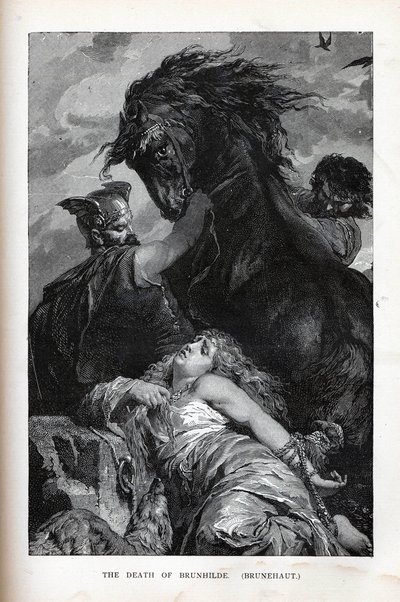 Der Tod von Brunhilde, Brunehaut, 1882 von Unbekannt
