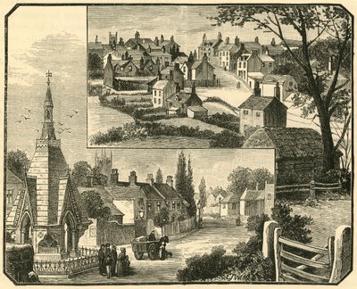 Der Trinkbrunnen. Straße in Broseley, 1898 von Unbekannt