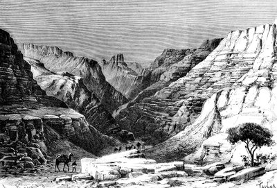 Die Egueri-Schlucht, Nordafrika, 1895 von Unbekannt