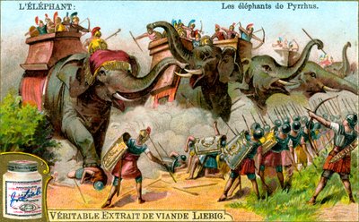 Die Elefanten des Pyrrhus, um 1900 von Unbekannt