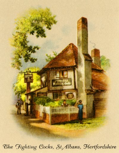 Die kämpfenden Hähne, St. Albans, Hertfordshire, 1936 von Unbekannt