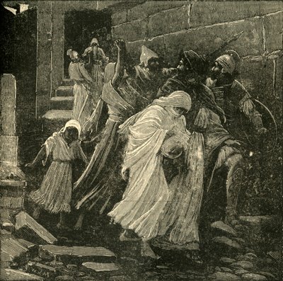 Die Flucht von Zedekiah, 1890 von Unbekannt