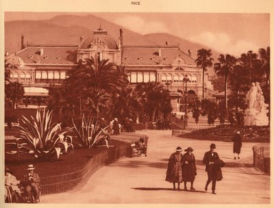 Die Gärten und das Casino, Nizza, 1930 von Unbekannt