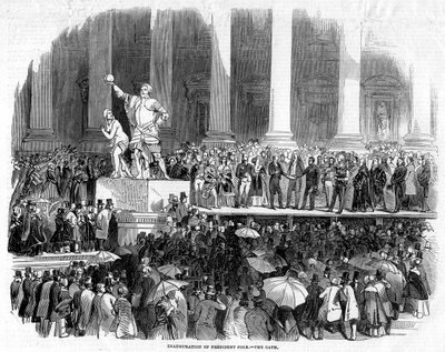 Die Amtseinführung von Präsident Polk, 1845 von Unbekannt
