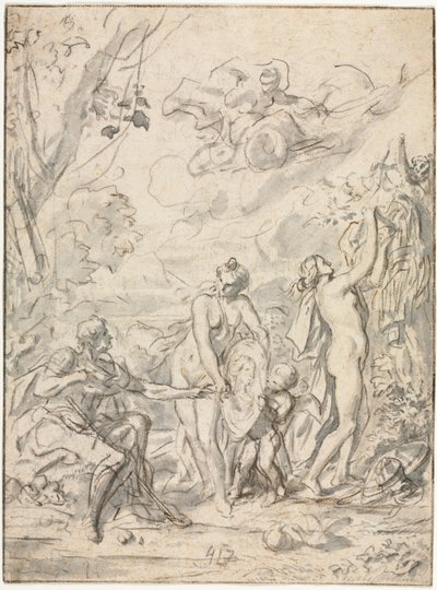 Das Urteil des Paris, ca. 1740-1750 von Unbekannt