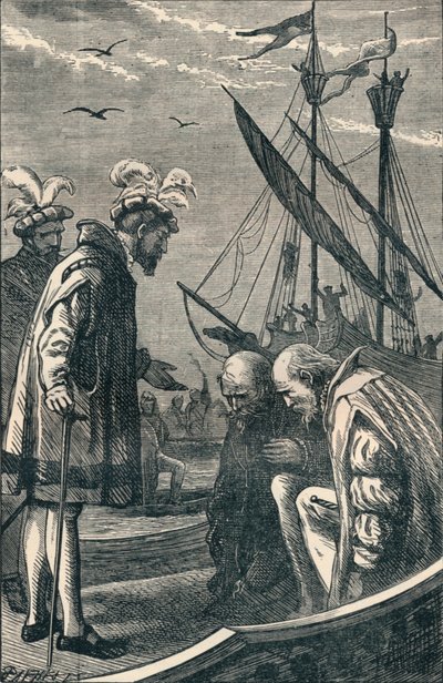 Der König besucht Vasco da Gama, 1904 von Unbekannt