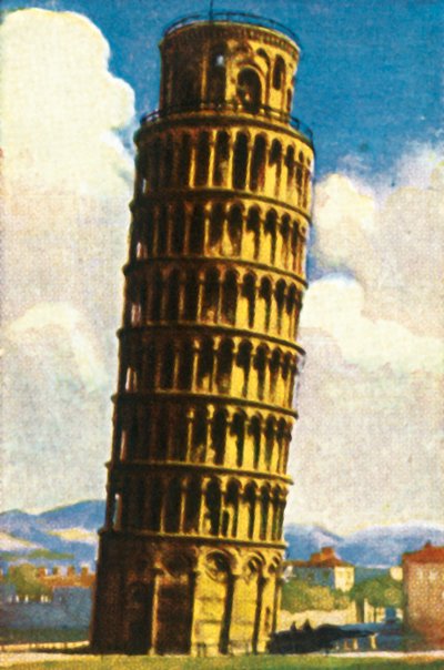 Der Schiefe Turm von Pisa, ca. 1928 von Unbekannt