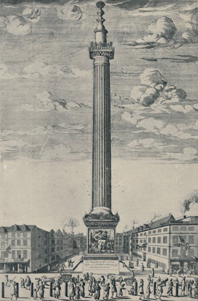 Das Monument von London, um 1685, 1920 von Unbekannt